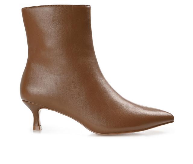 Women's Journee Collection Arely Booties in Brown color