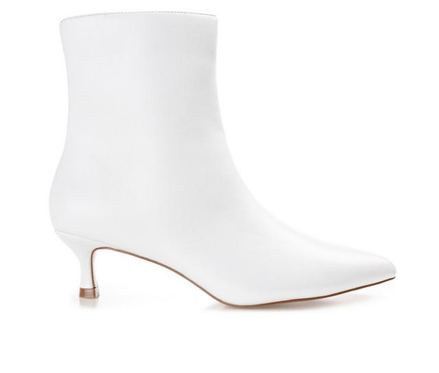Women's Journee Collection Arely Booties in White color
