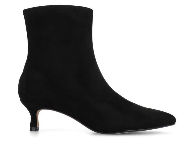 Women's Journee Collection Arely Booties in Black Suede color