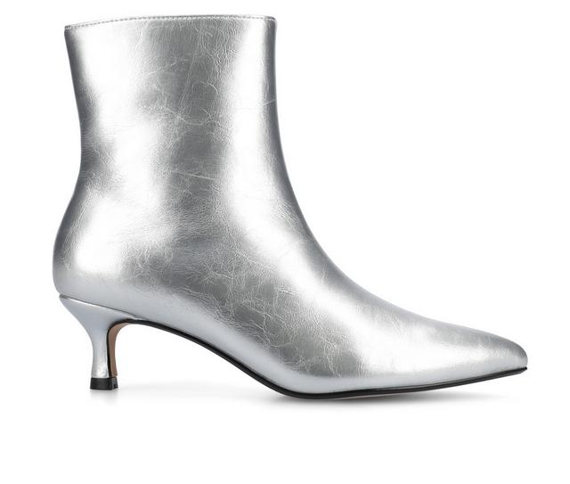 Women's Journee Collection Arely Booties in Silver color