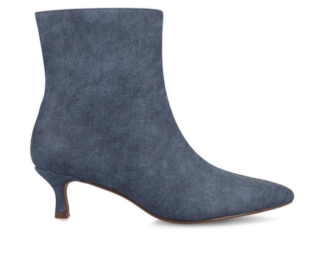 Women's Journee Collection Arely Booties in Dark Denim color