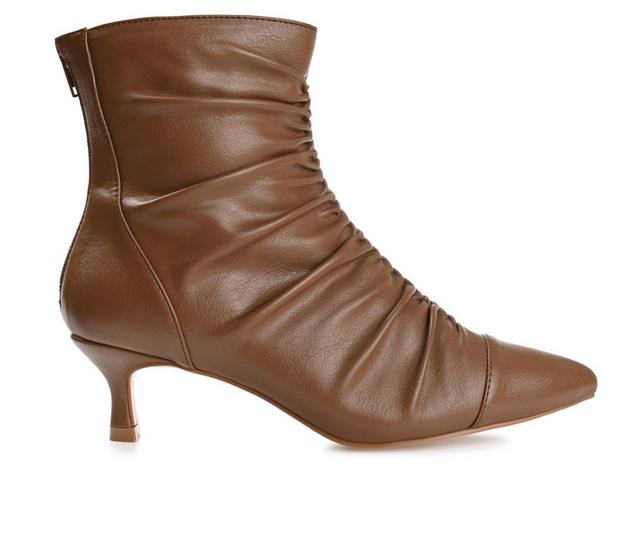 Women's Journee Collection Chevi Booties in Brown color