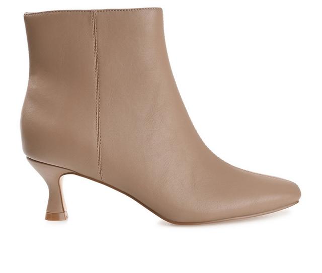 Women's Journee Collection Kelssa Booties in Taupe color