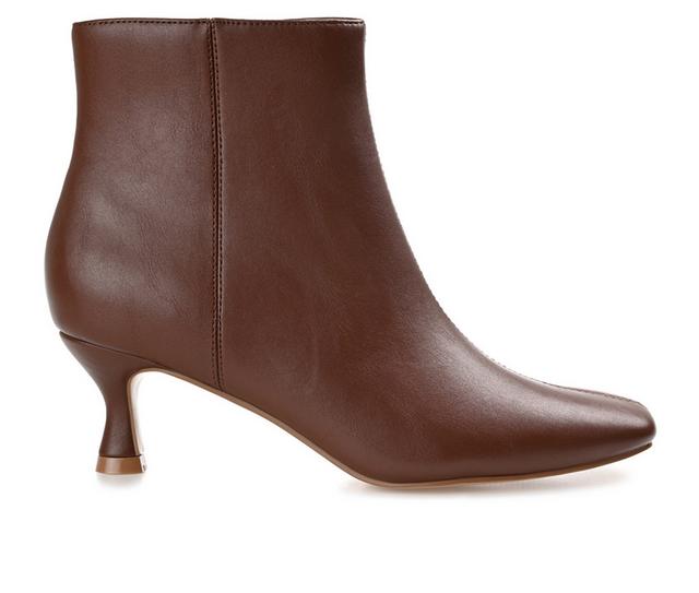 Women's Journee Collection Kelssa Booties in Brown color