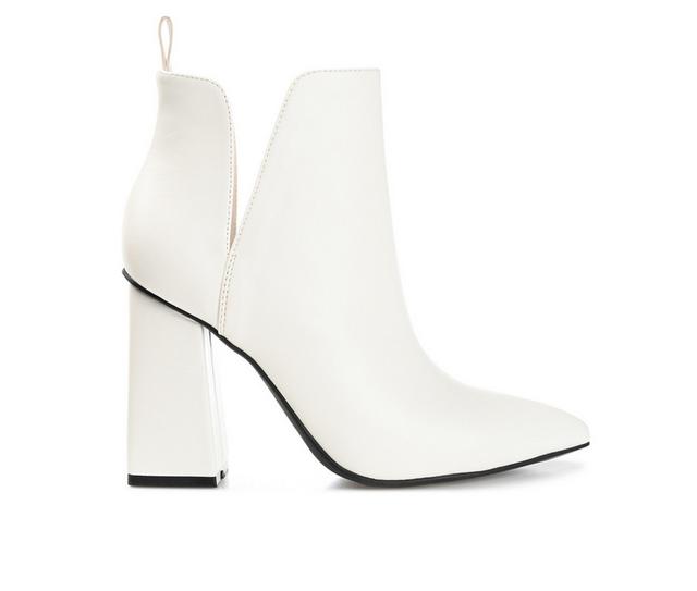 Women's Journee Collection Neima Heeled Booties in White color