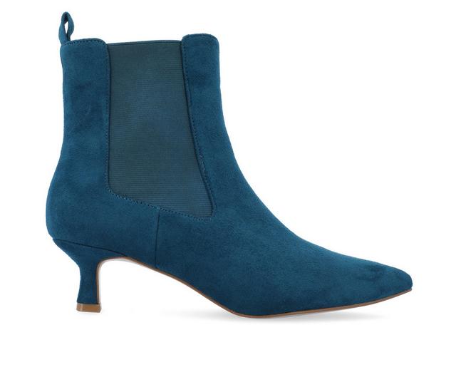 Women's Journee Collection Tenlee Heeled Booties in Blue color