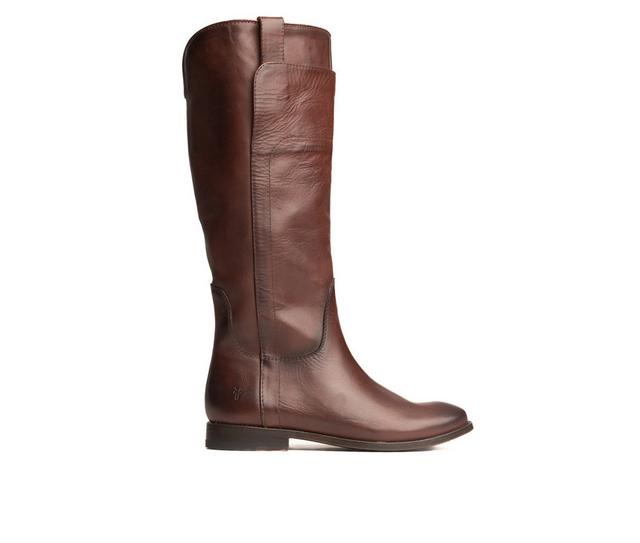 Women's Frye Paige Tall Riding Knee High Boots in Redwood color