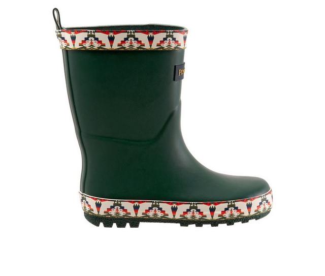 Kids' Pendleton Toddler Tuscon Mid Waterproof Rain Boots in Green color