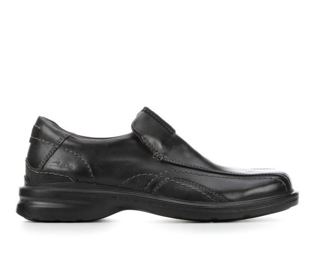 Men's Clarks Gessler Step Dress Loafers in Black Leather color