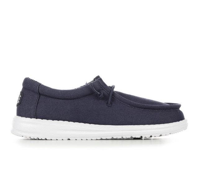 Boys' HEYDUDE Little Kid & Big Kid Wally Youth 2 Casual Shoes in Navy color