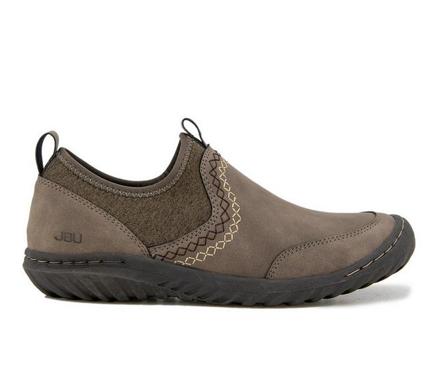 Women's JBU Lucky Casual Slip On Shoes in Taupe color