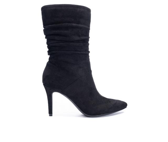 Women's CL By Laundry Refine Chic Suede Mid Calf Boots in Black color