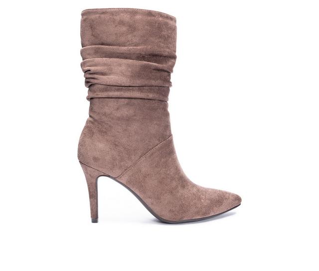 Women's CL By Laundry Refine Chic Suede Mid Calf Boots in Taupe color