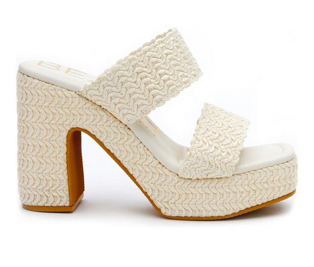 Women's Beach by Matisse Gem Block Heel Platform Sandals in White color