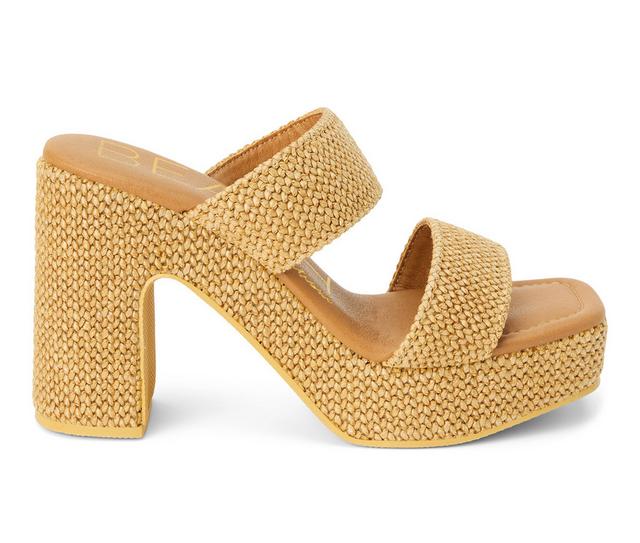 Women's Beach by Matisse Gem Block Heel Platform Sandals in Camel color
