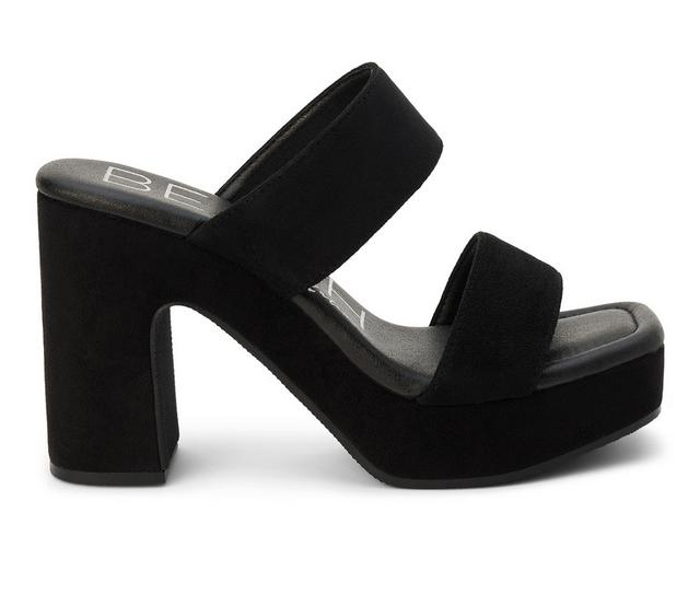 Women's Beach by Matisse Gem Block Heel Platform Sandals in Ebony color