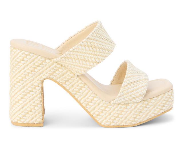 Women's Beach by Matisse Gem Block Heel Platform Sandals in Cream color