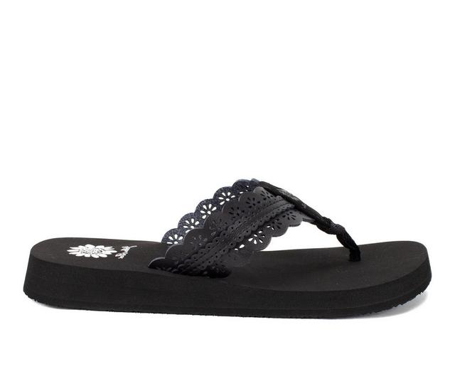 Women's Yellow Box Fascell Flip-Flops in Black color