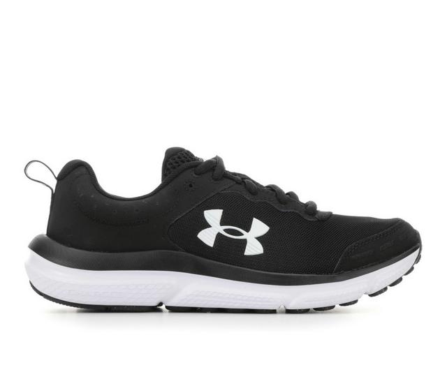 Women's Under Armour Charged Assert 10 Running Shoes in Black/White color