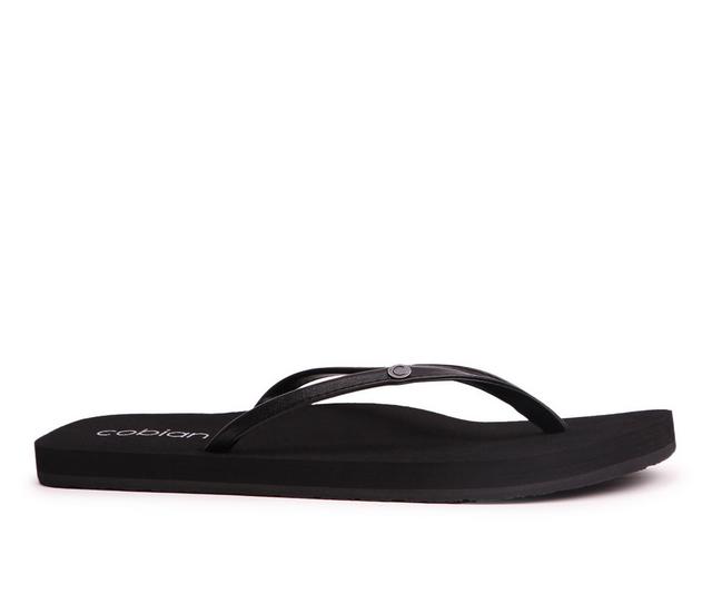 Women's Cobian Nia Bounce Flip-Flops in Black color