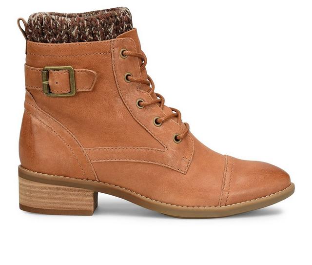 Women's Comfortiva Cordelia Lace Up Booties in Luggage color
