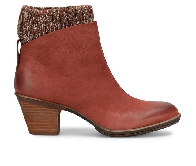 Women's Comfortiva Brianne Heeled Booties in Port Royal Red color