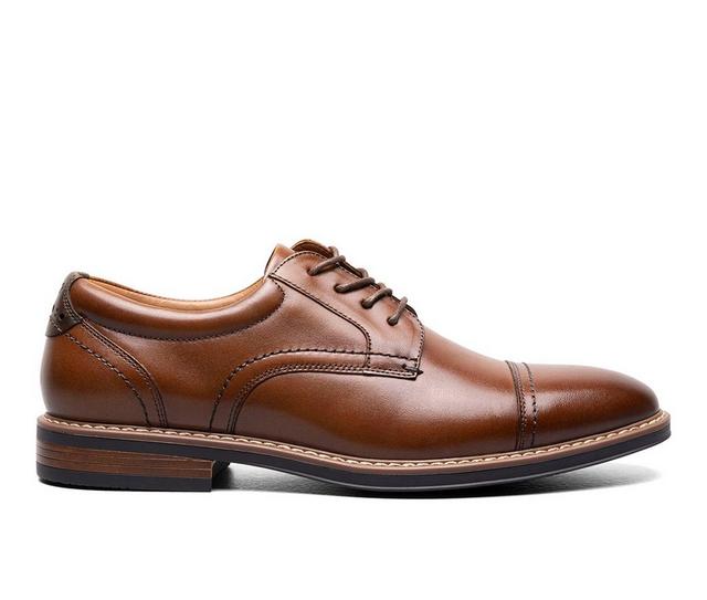 Nunn Bush Centro Flex Cap Toe Oxford Dress Shoes in Cognac color