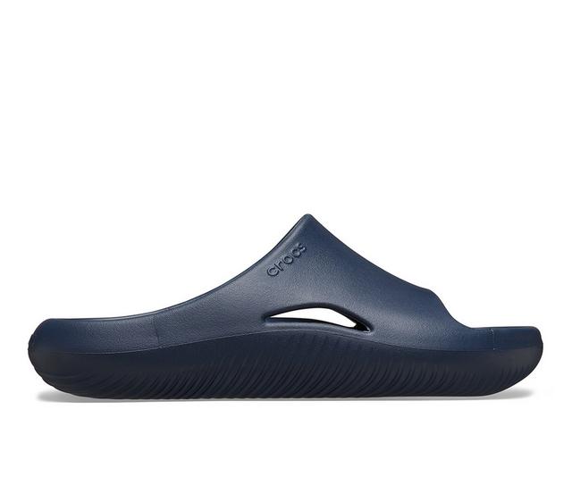 Adults' Crocs Mellow Slide Sandals in Navy color
