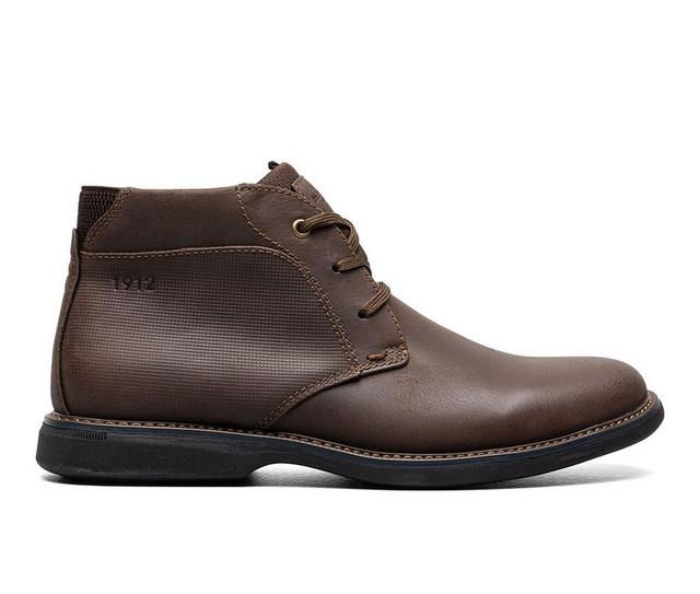 Men's Nunn Bush Otto Plain Toe Chukka Boots in Brown CH color
