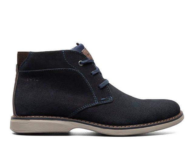 Men's Nunn Bush Otto Plain Toe Chukka Boots in Navy color