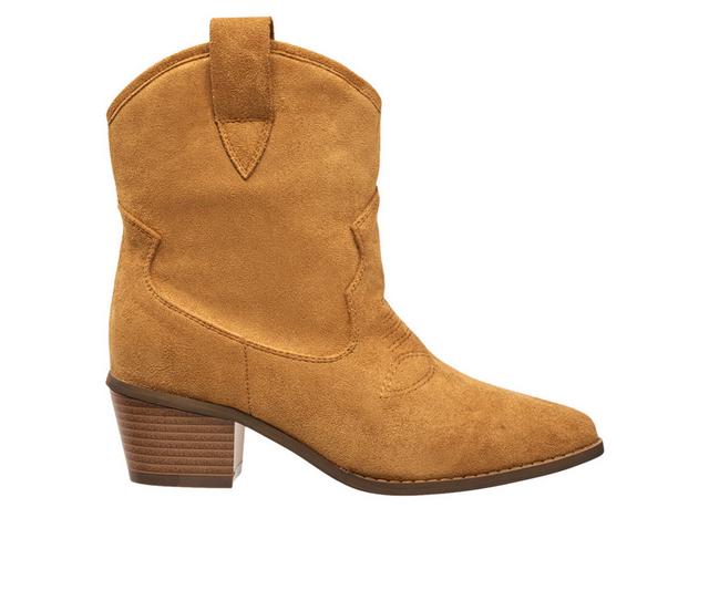 Women's French Connection Carrie Western Boots in Cognac color