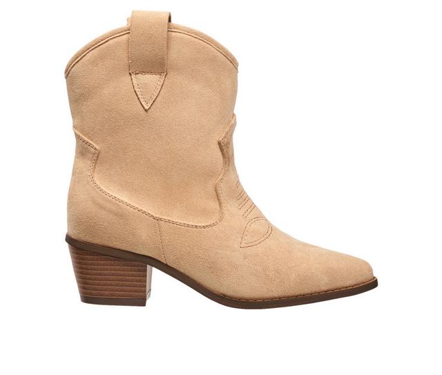Women's French Connection Carrie Western Boots in Taupe color