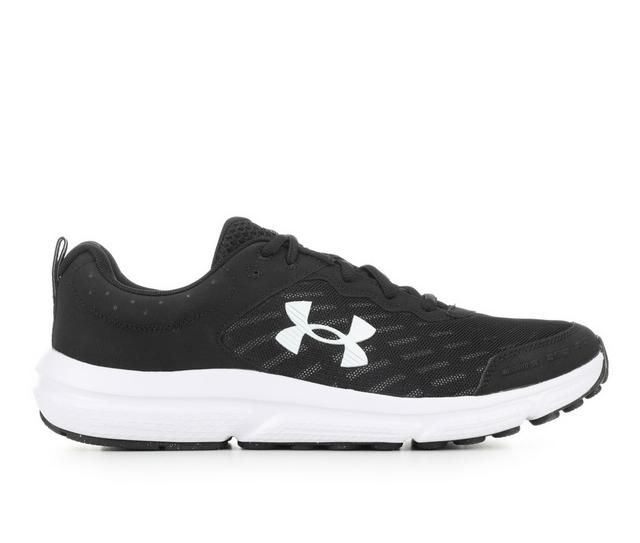 Men's Under Armour Charged Assert 10 Running Shoes in Black/White color