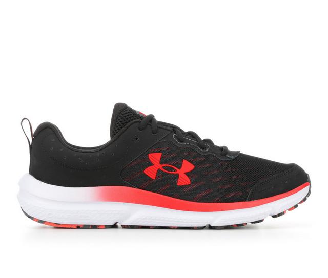 Men's Under Armour Charged Assert 10 Running Shoes in Black/Red color