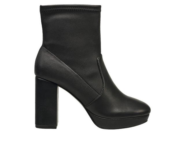 Women's French Connection Lane Heeled Booties in Black color