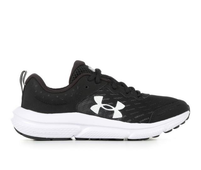 Kids' Under Armour Big Kid Assert 10 Wide Running Shoes in Black color