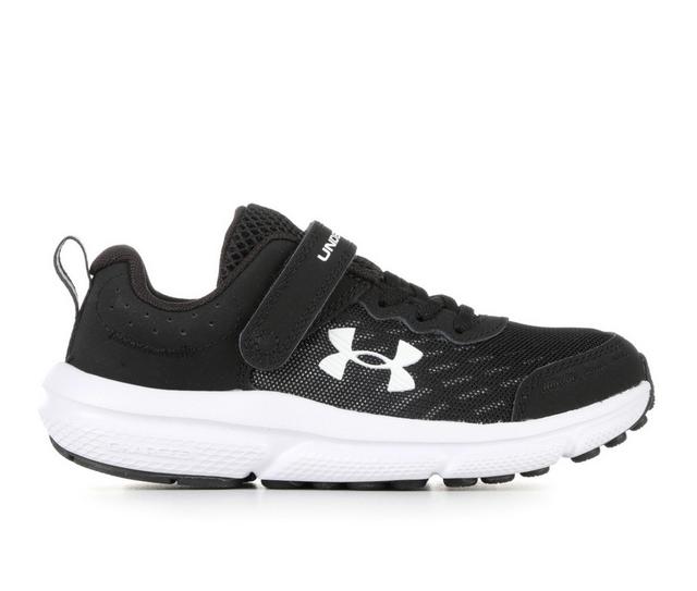 Kids' Under Armour Little Kid Assert 10 Wide Preschool Running Shoes in Black color