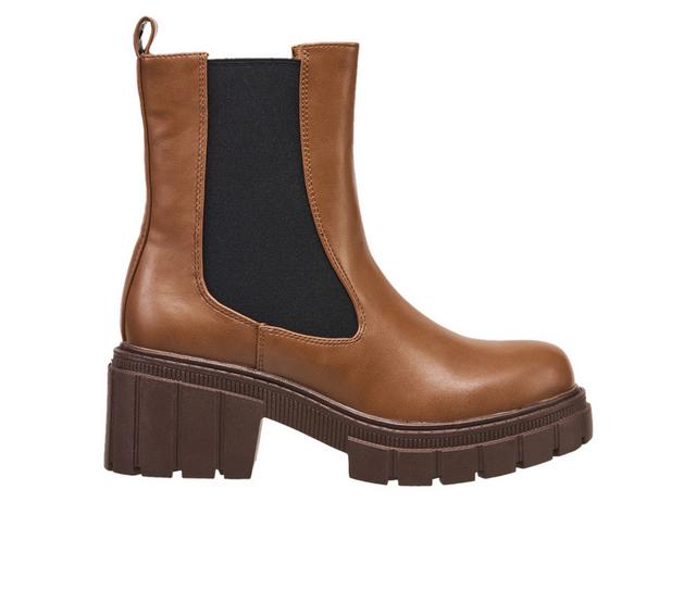 Women's French Connection Montana Chelsea Boots in Cognac color