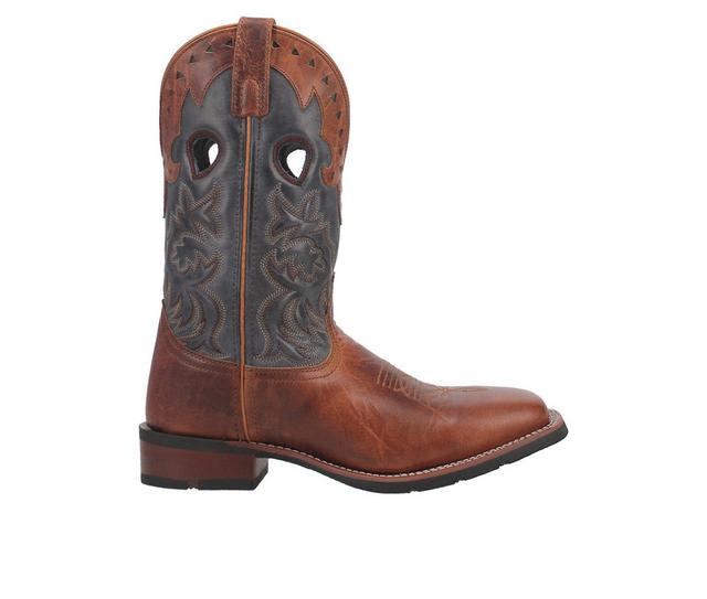 Men's Laredo Western Boots Ross Cowboy Boots in Tan/Blue color