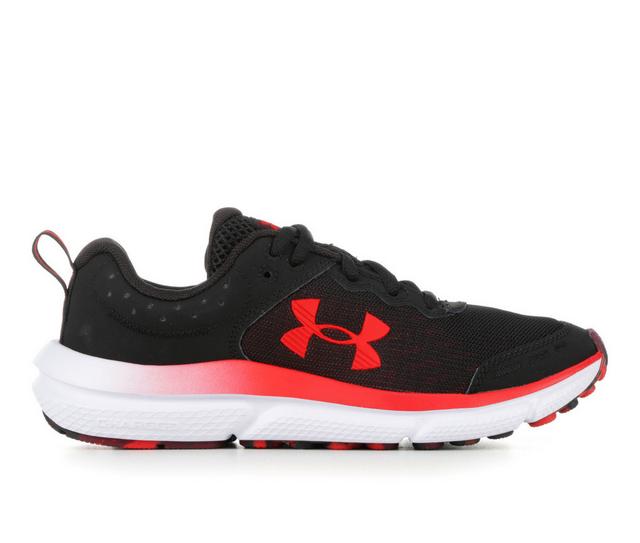 Boys' Under Armour Assert 10 Gradeschool Boys Running Shoes in Black/Red color