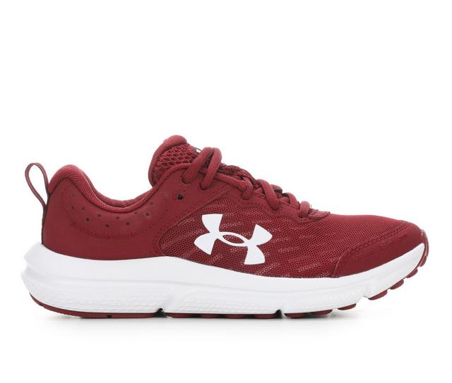 Boys' Under Armour Big Kid Assert 10 Running Shoes in Cardinal/White color
