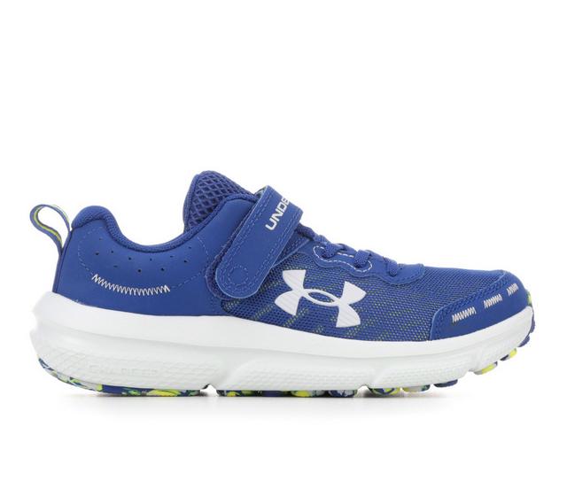 Boys' Under Armour Little Kid Assert 10 Preschool Running Shoes in Blue/Star/Gry color