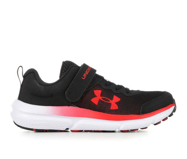 Boys' Under Armour Little Kid Assert 10 Preschool Running Shoes in Black/Red/Red color