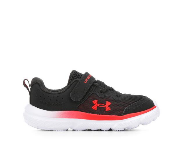 Boys' Under Armour Toddler Assert 10 AC Running Shoes in Black/Red/Red color