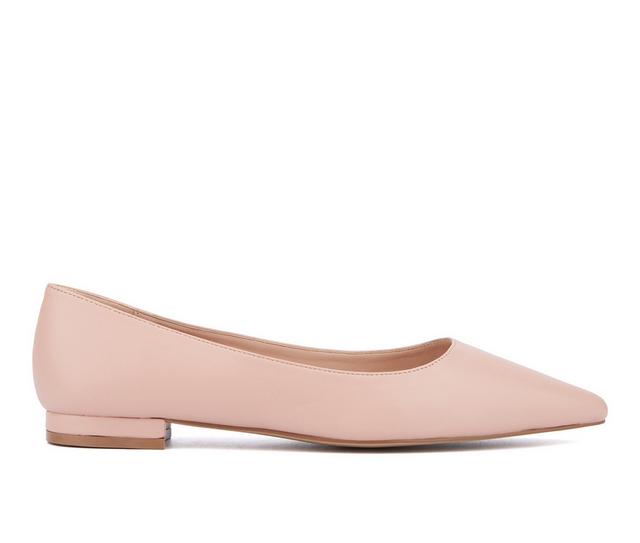 Women's Fashion to Figure Bailey Wide Width Flats in Nude Wide color