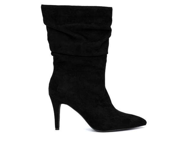 Women's Fashion to Figure Fiona WC Mid Calf Boots in Black Wide color
