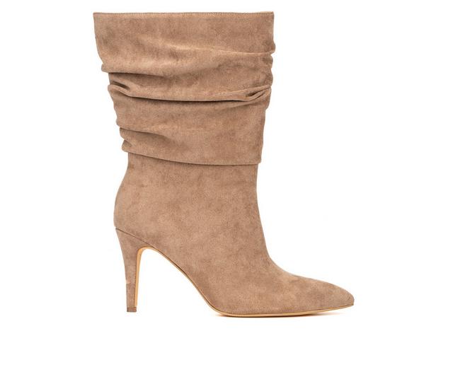 Women's Fashion to Figure Fiona WC Mid Calf Boots in Taupe Wide color