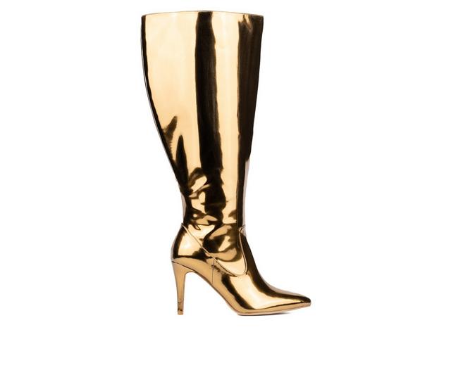 Women's Fashion to Figure Lisette XWC Knee High Boots in Bronze Wide color