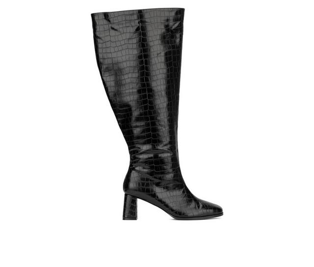 Women's Fashion to Figure Milan XWC Knee High Boots in Black Wide color