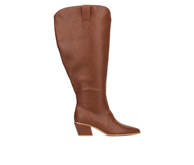 Women's Fashion to Figure Mariana XWC Knee High Boots in Brown Wide color